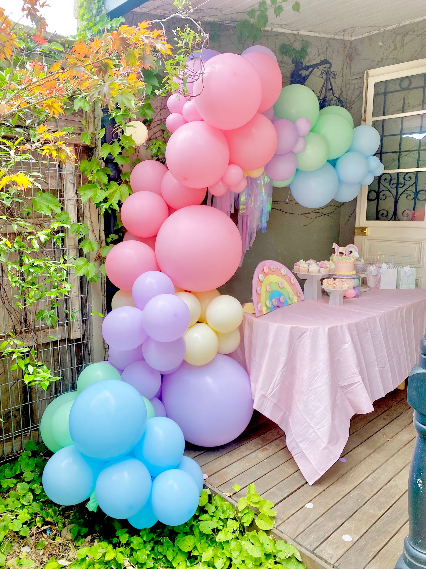 Rainbow Balloon Garland