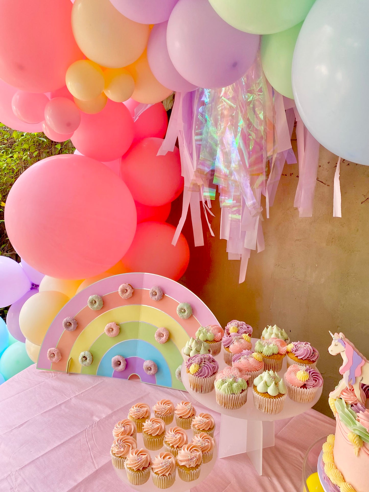 Rainbow Balloon Garland