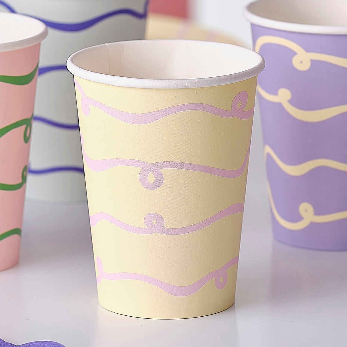 Wavy Pastel Party Cups