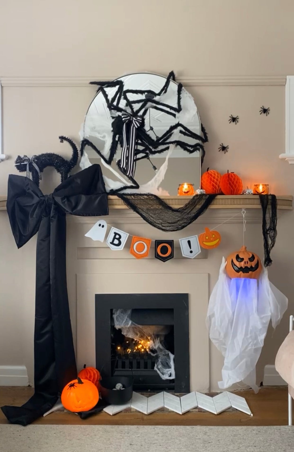 Giant Black Satin Bow